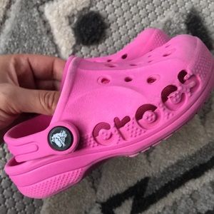 Pink Crocs size toddler 8 c clogs girls